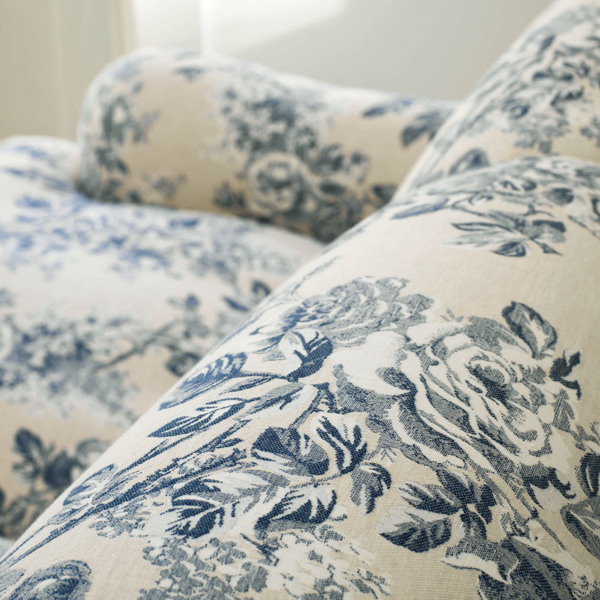 Sorilla Damask Linen/Calico Fabric by Sanderson